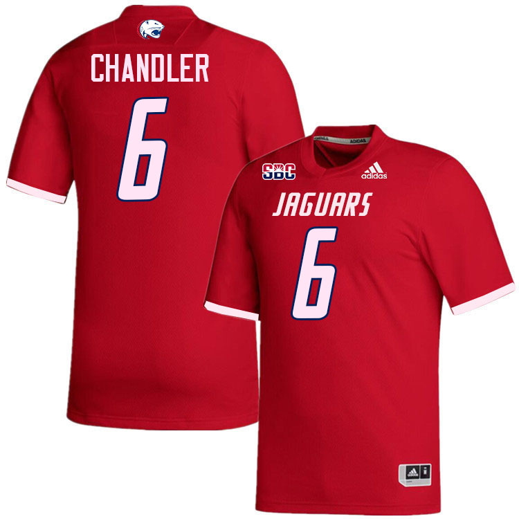 #6 Nehemiah Chandler South Alabama Jaguars Jerseys,College Football Uniforms,Apparels Stitched-Red